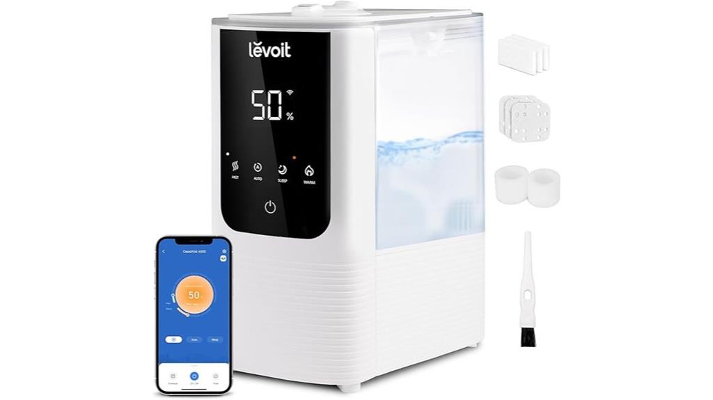 bedroom humidifier with temperature options
