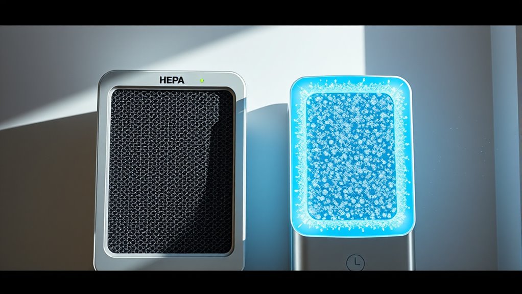 hepa vs ionizer efficiency