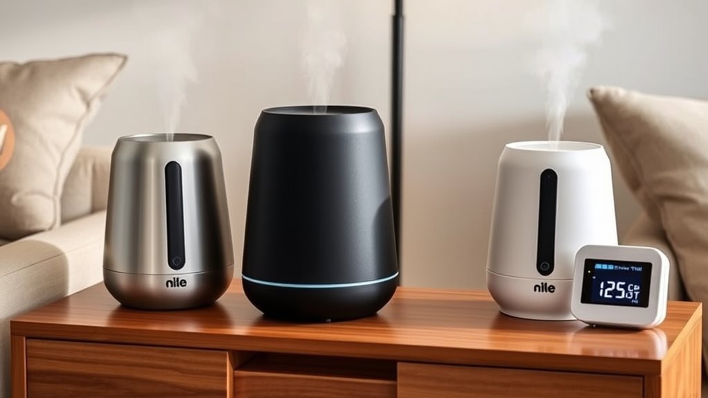 humidifiers with hygrometer features