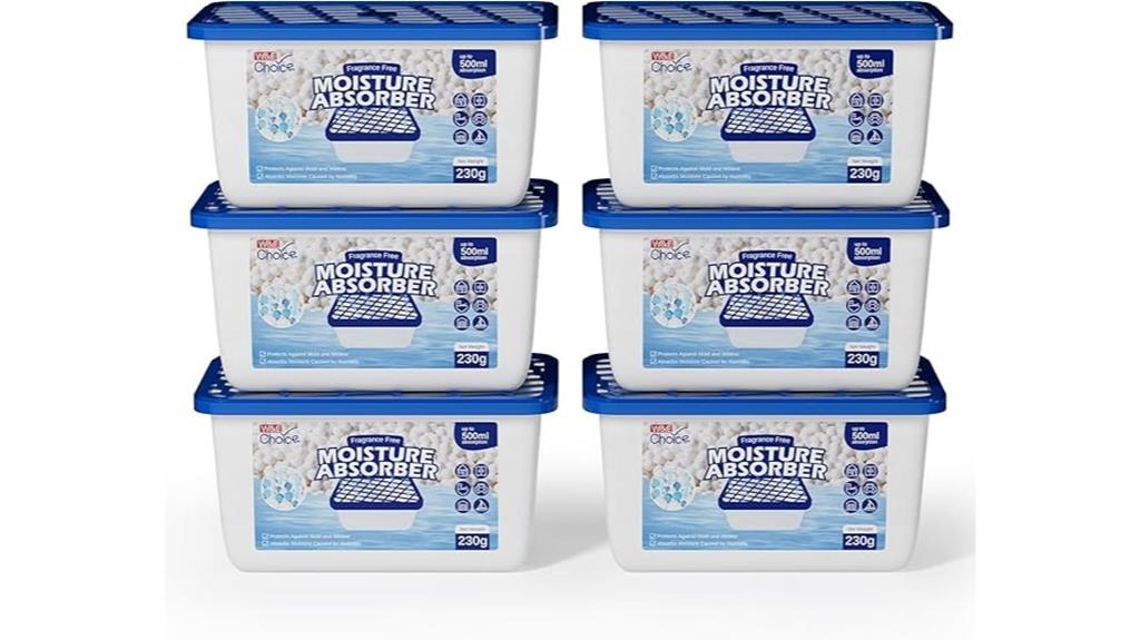 moisture absorbers six pack
