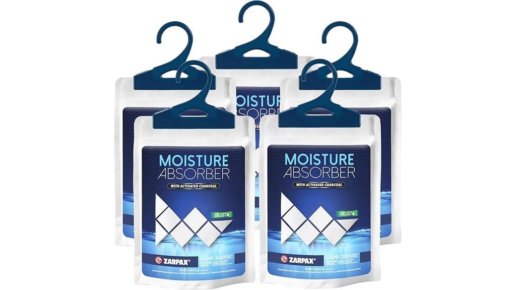 set of five moisture absorbers