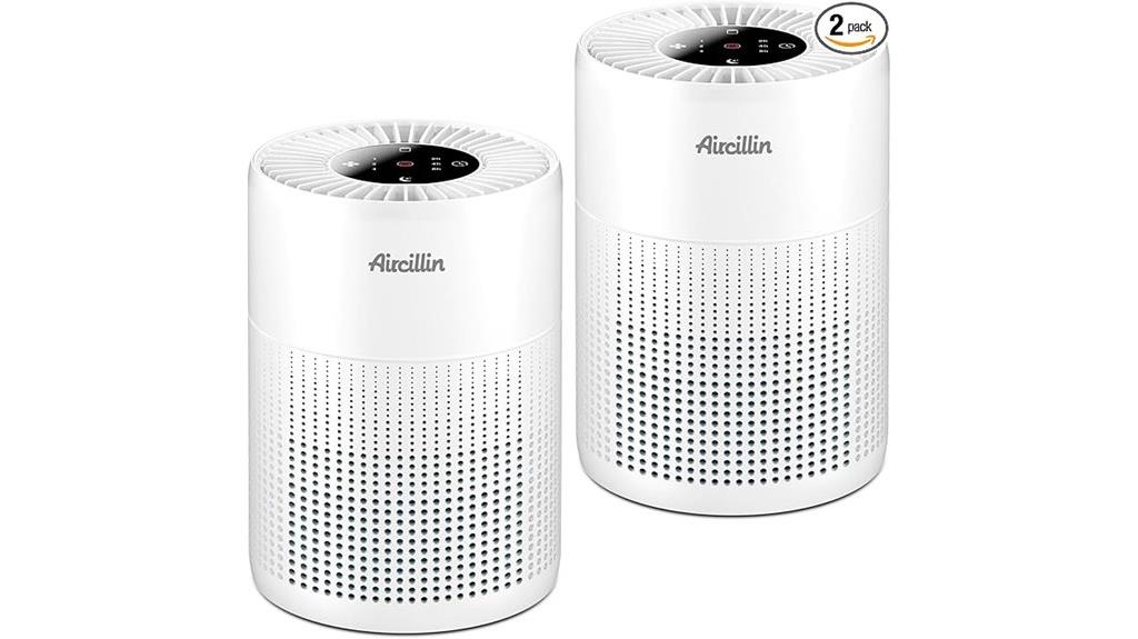 two hepa bedroom purifiers