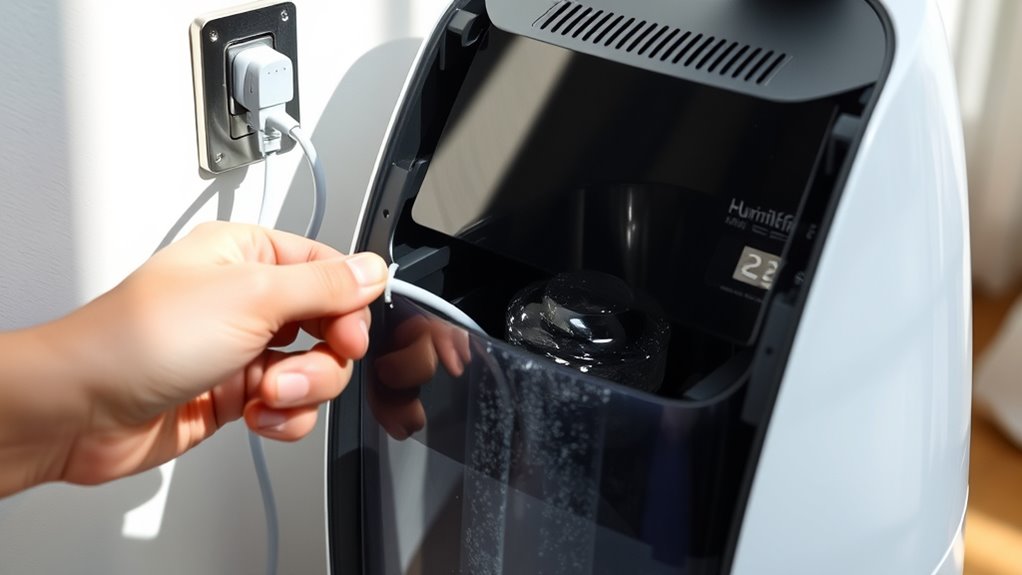 unplug disassemble handle carefully