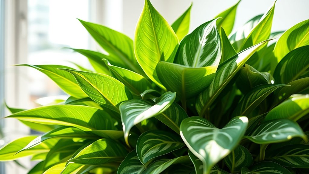 vibrant air purifying foliage