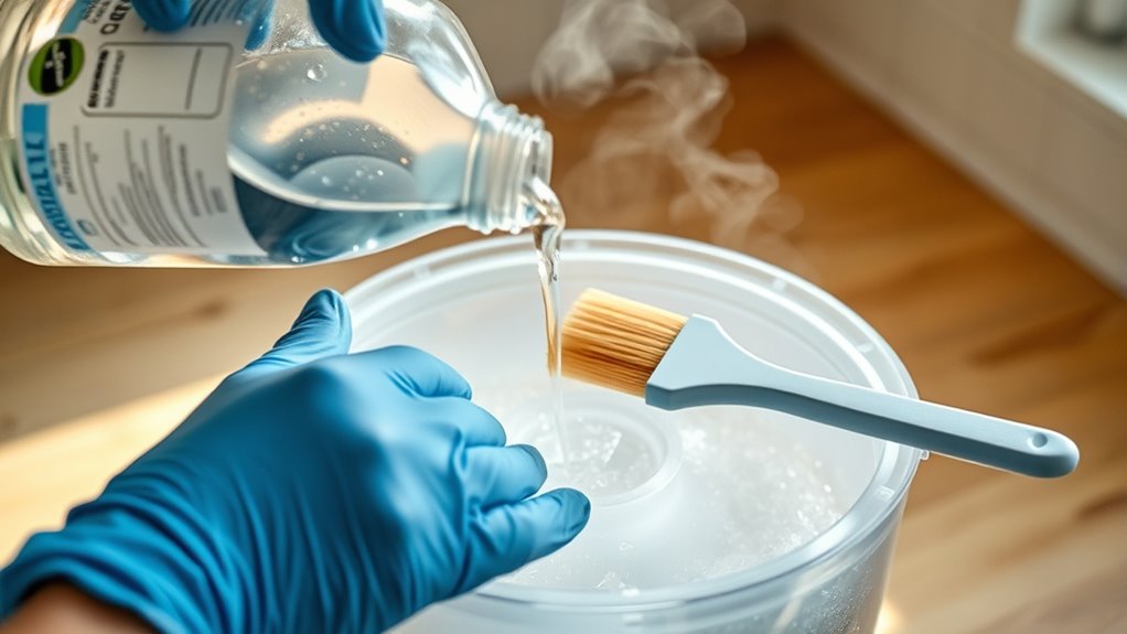 vinegar dissolves mineral buildup