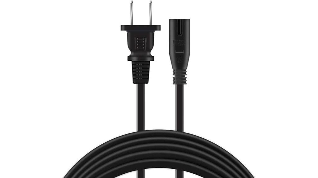 6ft 2 prong power cord
