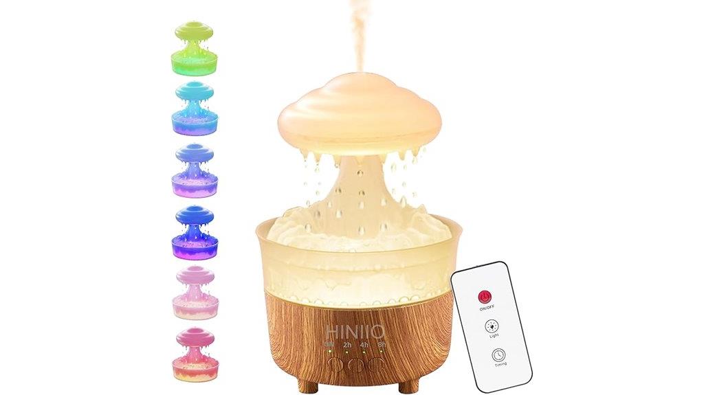 colorful rain cloud humidifier