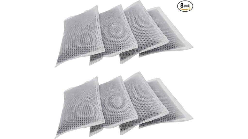 eight activated charcoal filters