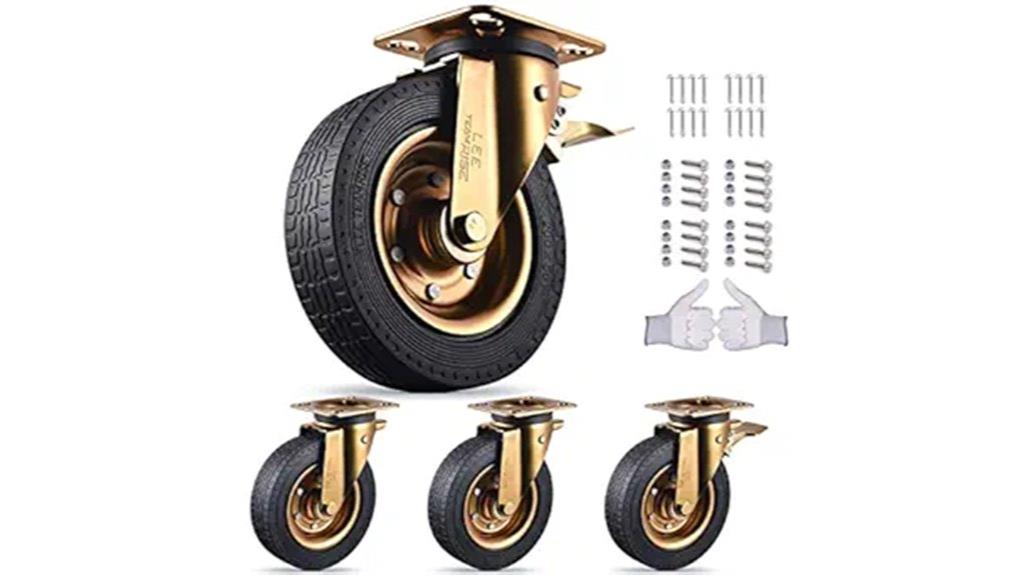 heavy duty caster wheels set