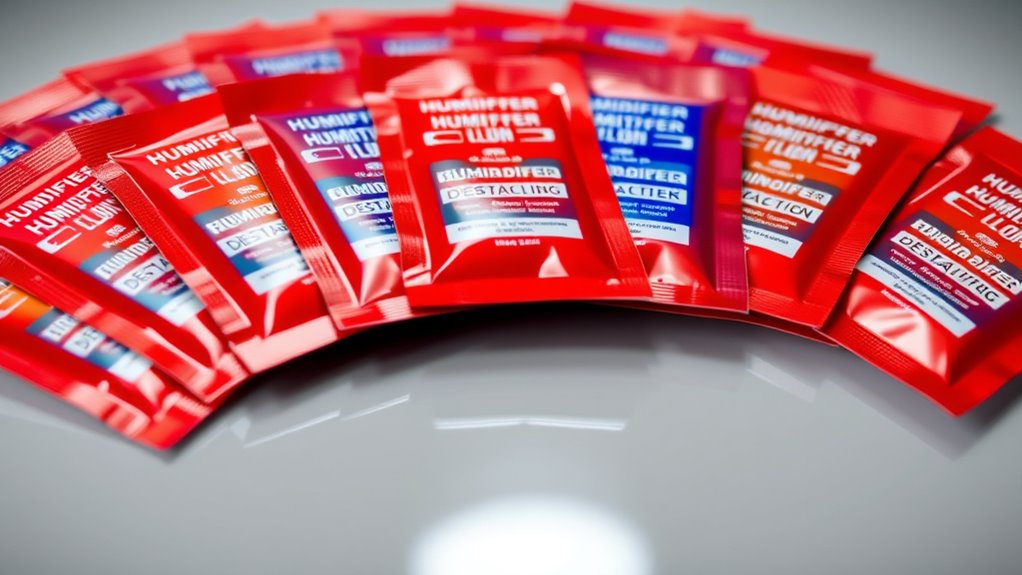 humidifier descaling solution packets