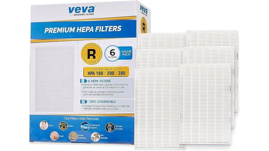 six pack hepa filters