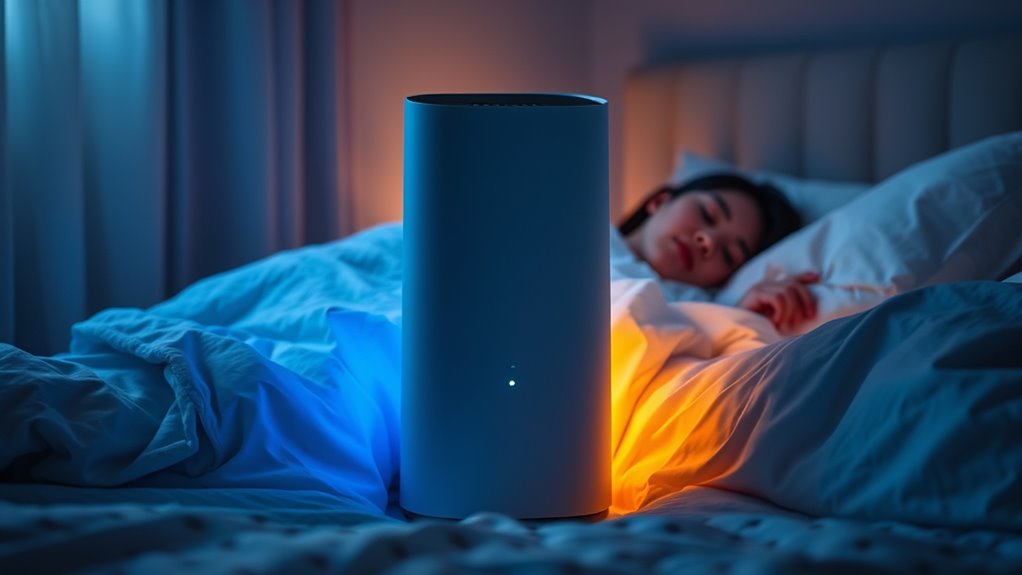 sleep friendly led air purifier