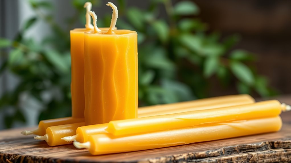natural homemade beeswax candles
