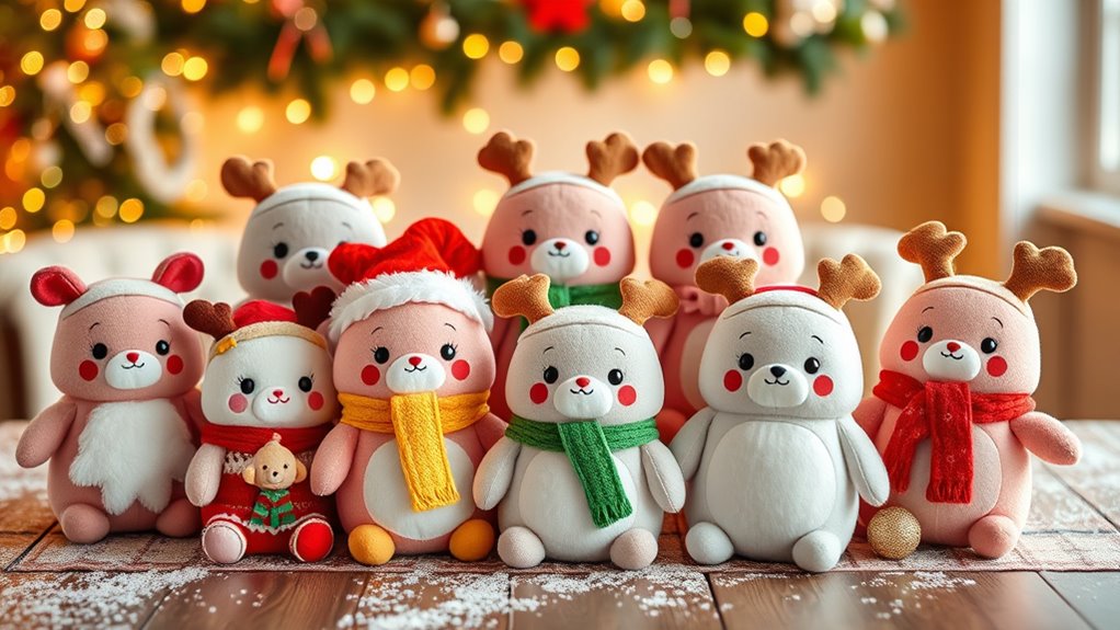 choosing festive plush toys