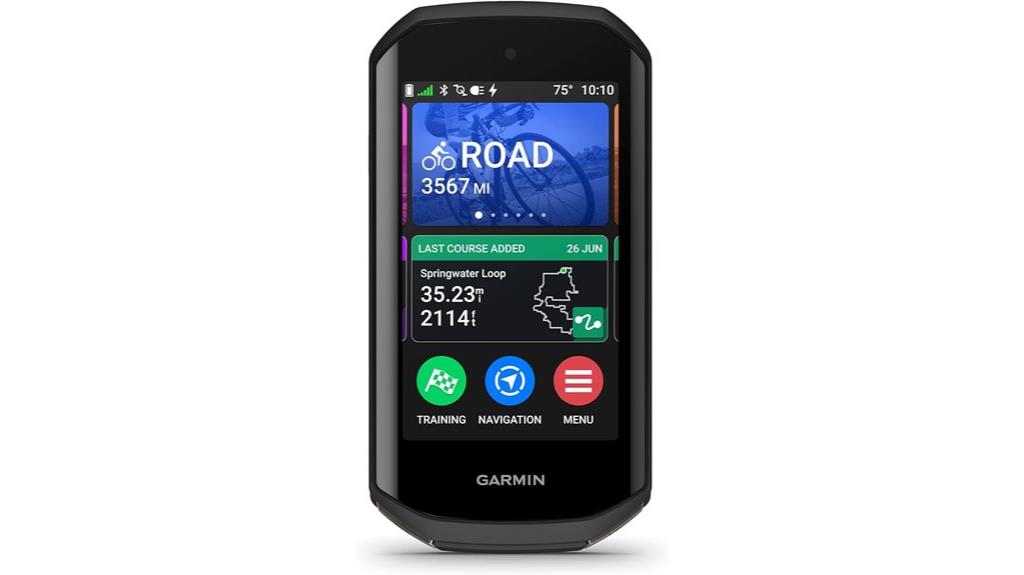 garmin 1050 touchscreen cycling