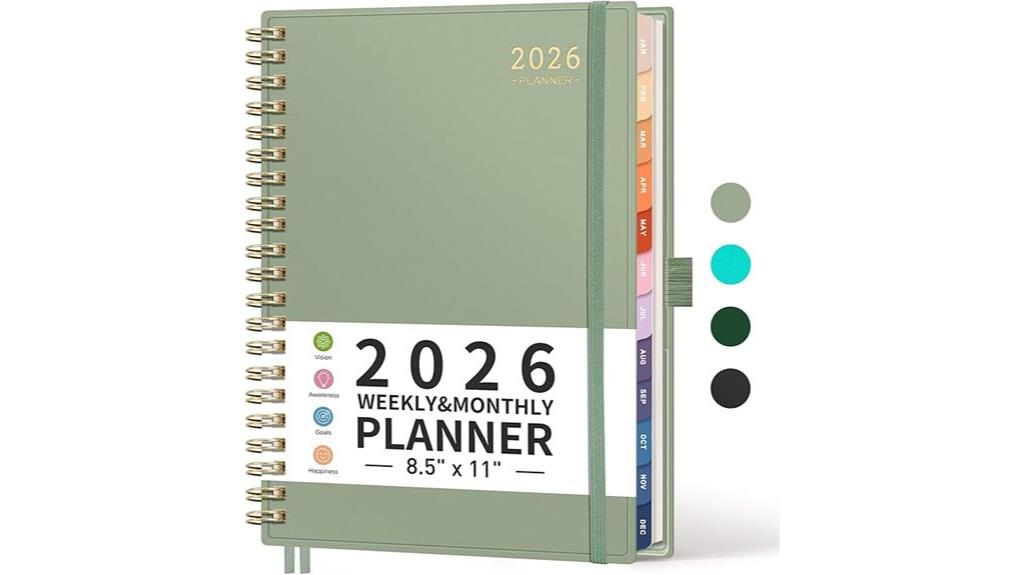 large size weekly planner
