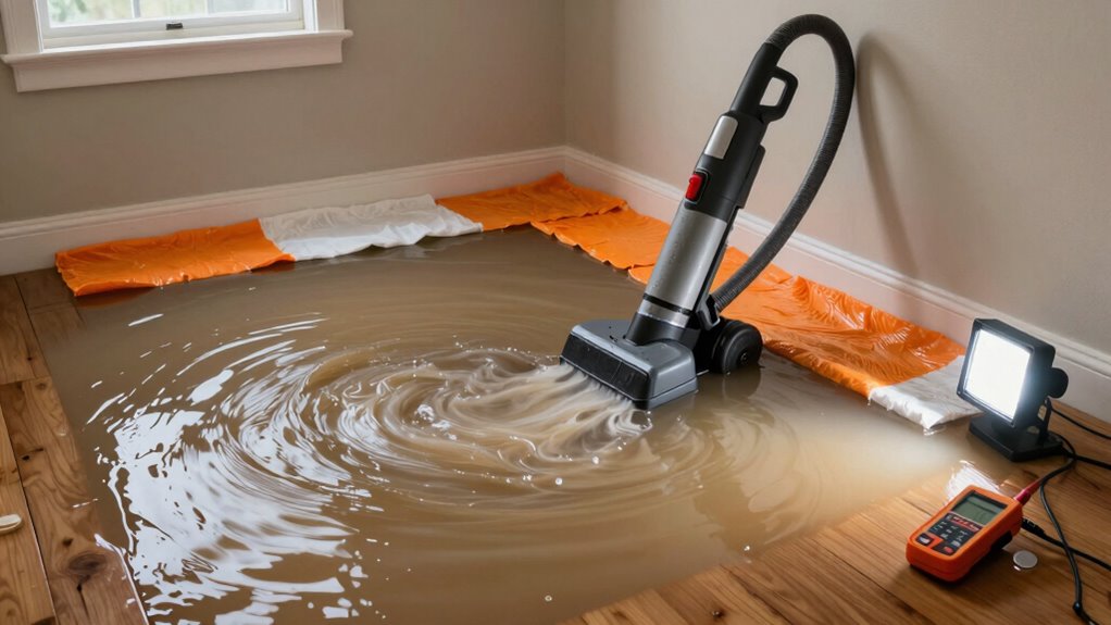 assess water damage and identify