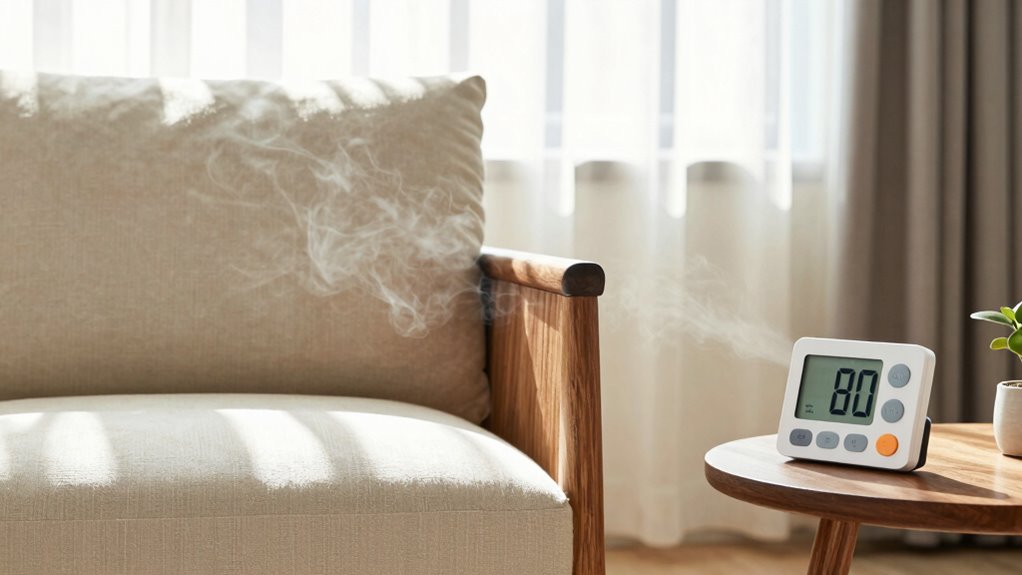 furniture off gassing timeline