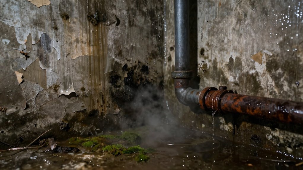 temperature driven moisture buildup