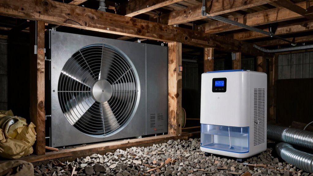 vent fans or dehumidifiers