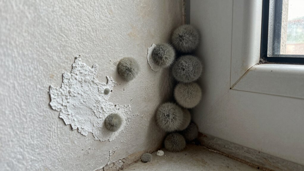 visible spots musty smell