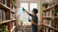 cleaning releases indoor dust