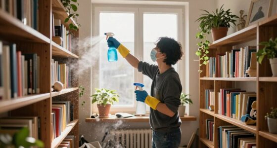 cleaning releases indoor dust