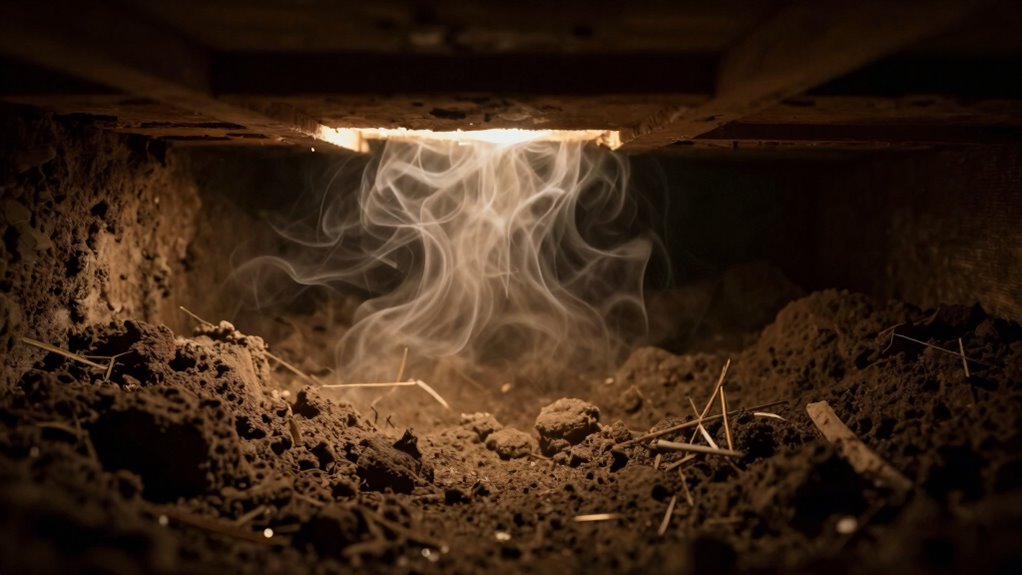 crawl space air rises