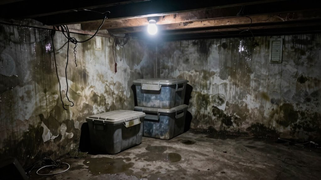 persistent basement musty odors