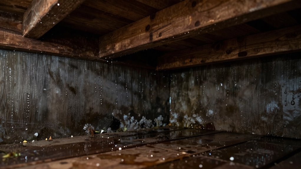 staircase closets trap moisture