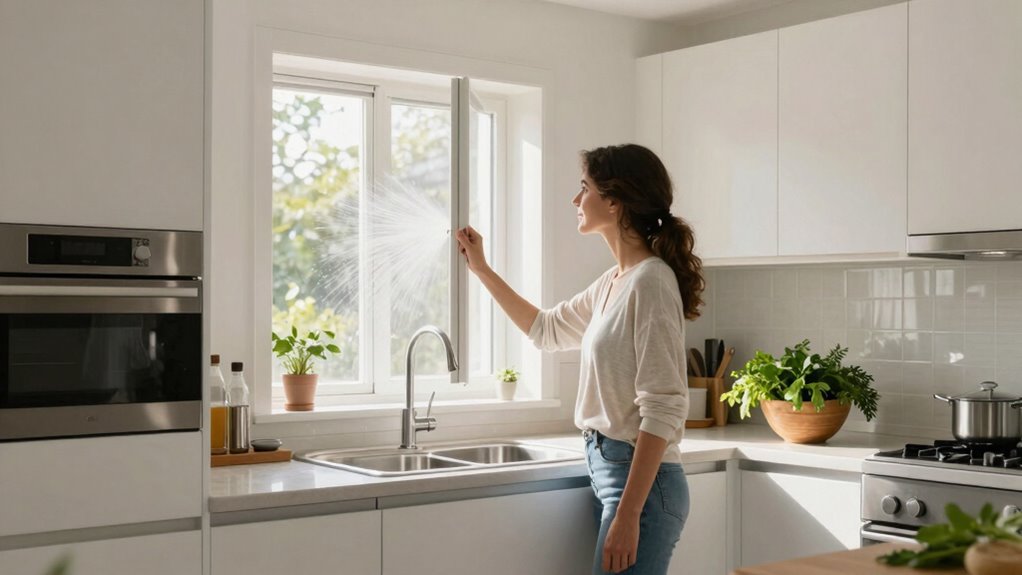 ventilate kitchen regularly