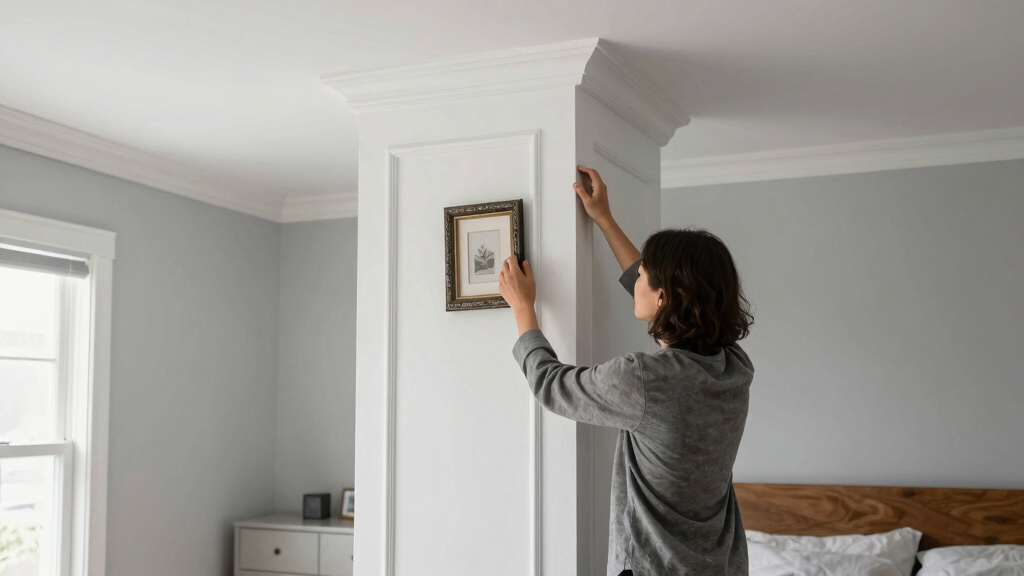 Picture Rail Molding Made Their 140-Square-Foot Bedroom Feel Taller
