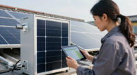 Solar module cooling tech based on perforated fins