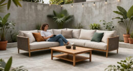 This Lifeless Concrete Backyard Finally Feels Like An Outdoor Living Room