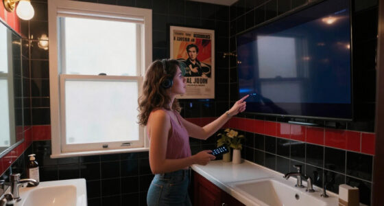 A Film Enthusiast Gave Her Brooklyn Bathroom A Theater-Inspired Redo
