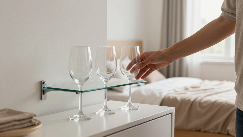 My Sister Uses Wine Glasses For Bedroom Storage, So I Had To Copy Her