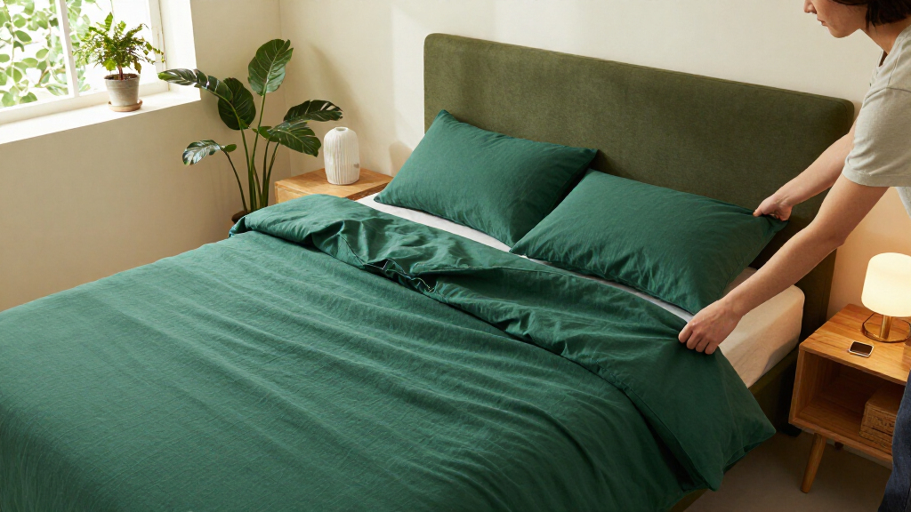A Bright White Bedroom Is Now A Green Cocoon “Inspired By The Forest”