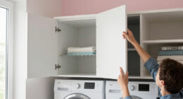 A Laundry Room Was An Eyesore Until IKEA Cabinets Gave It An Organized Redo