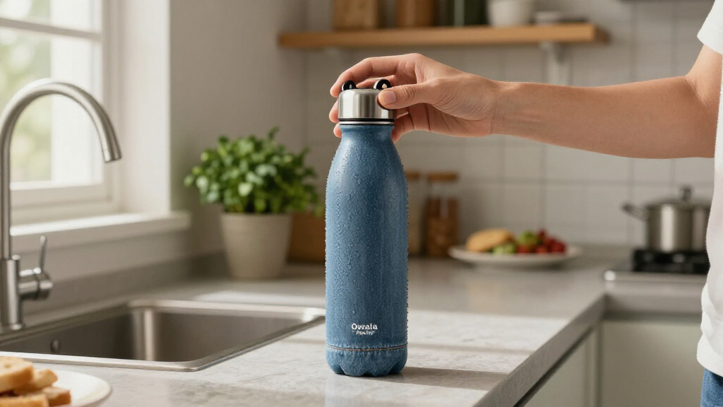 Owala FreeSip Stainless Steel Water Bottle 24 Oz Denim