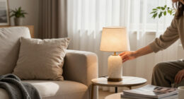 Walmart's New $25 Travertine-Look Lamp Looks Shockingly High-End
