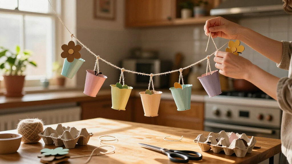 Don't Toss Old Egg Cartons: Reuse Them For Hanging Decor You Can DIY