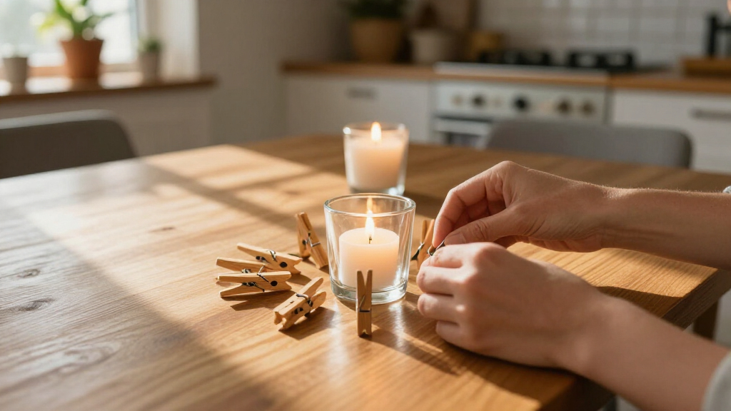 Grab Some Clothespins For This Elegant DIY Candle Holder Idea