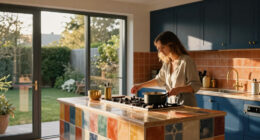 This Once Ugly Extension Has Been Transformed Into A Bold And Playful Kitchen Filled With Beautiful Antiques