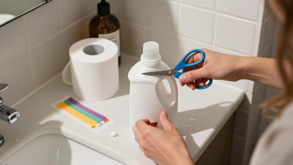 Woman Turns An Empty Detergent Bottle Into A Cute Spot To Store Toilet Paper
